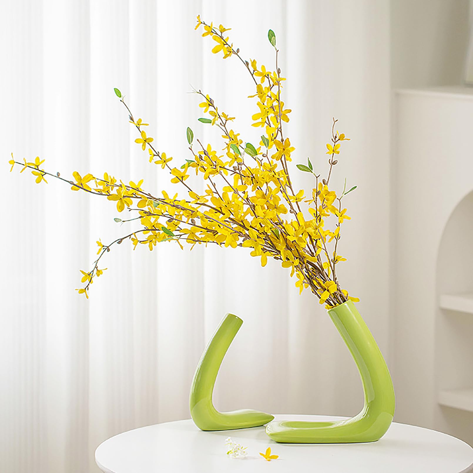 Keramikvase Vasen Set,Ins Style Vase Weiß Blumenvase Für Modern Home Decor Vase Aesthetic-Nordic Kreative Minimalistische Boho Vase Wohnzimmer Deko Vase,Festival Geschenk Dekorationen Vasen