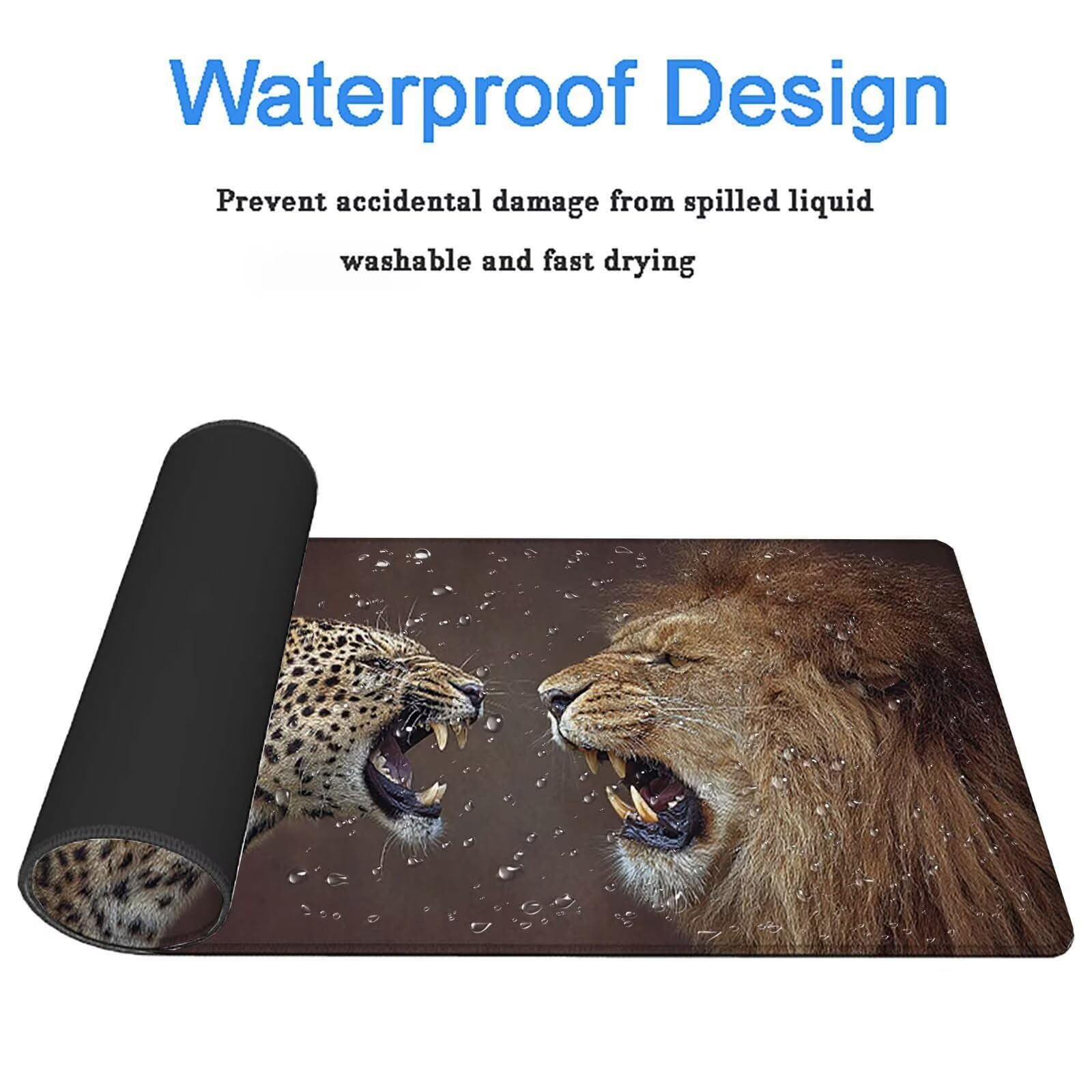 Tappetino Mouse Gaming, 900x450mm Tappetino Mouse XXL leopardo 0c0-44