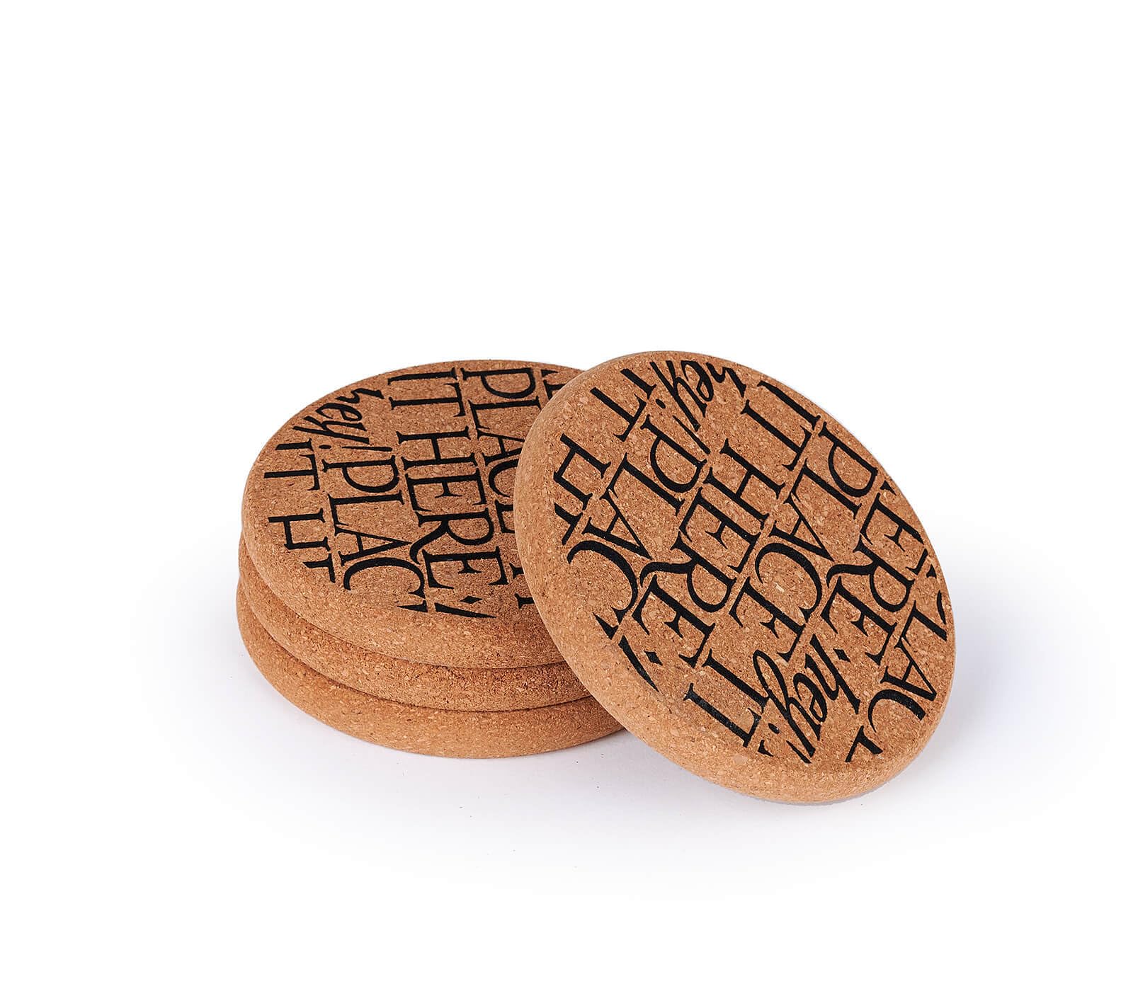 Elite Coaster Set: 4 X Emma Bridgewater Black Toast Coaster SetCork from B&Q