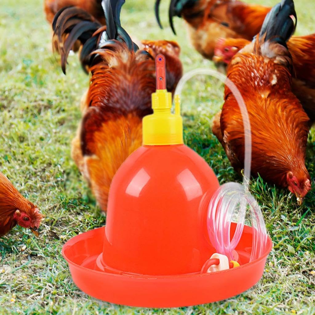 Gralara Bebedero Automático para Aves de Corral, Recipiente de Hidratación para Gallinas Y