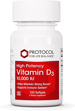 PROTOCOL FOR LIFE BALANCE Vitamin D3 10,000 IU, Immune*, 120 Softgels