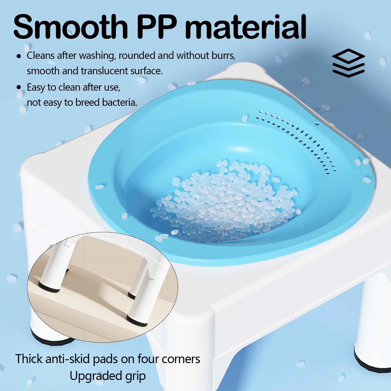 Bagno di Vapore, Bagno di Vapore con Sgabello Bagno di Vapore Per Lo Scarico del Water Bagno di Vapore Rimovibile Per il Trattamento Delle Emorroidi Assistenza Post-Partum Donne Incinte e Anziani