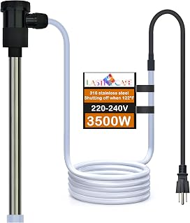 240V 3500W Fully Submersible Pool & Hot Tub Portable Immersion Water Heater with Auto Shut Off, WiFi Timer and Temp Control for Spa, Above Ground Pool, Pool, Bathtub and Baptistry