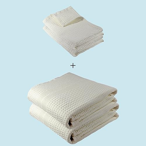 GILDEN TREE Juego de 2 toallas de mano + juego de 2 toallas de baño (crema)