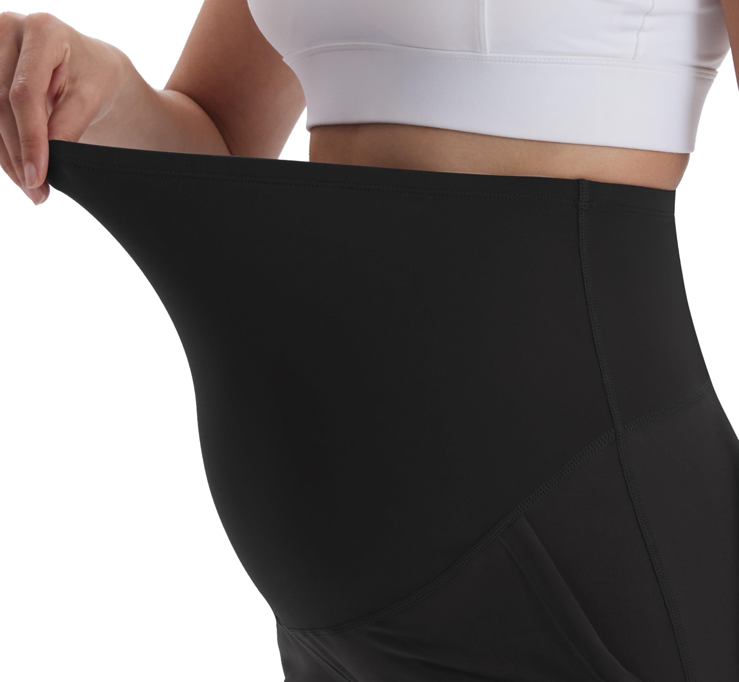 Umstandshose Damen Weitem Bein | Über dem Bauch, Lässig Lose, Bequeme Stretch, Gerade Bein Schwangerschaftshose, für Yoga, Outdoor Aktivitäten oder den Alltag