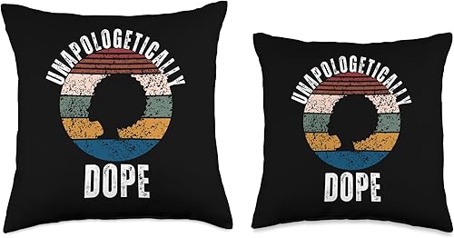 Miniatura 3 de Unapologetically Dope Black Pride Melanin African American Throw Pillow, 16x16, Multicolor
