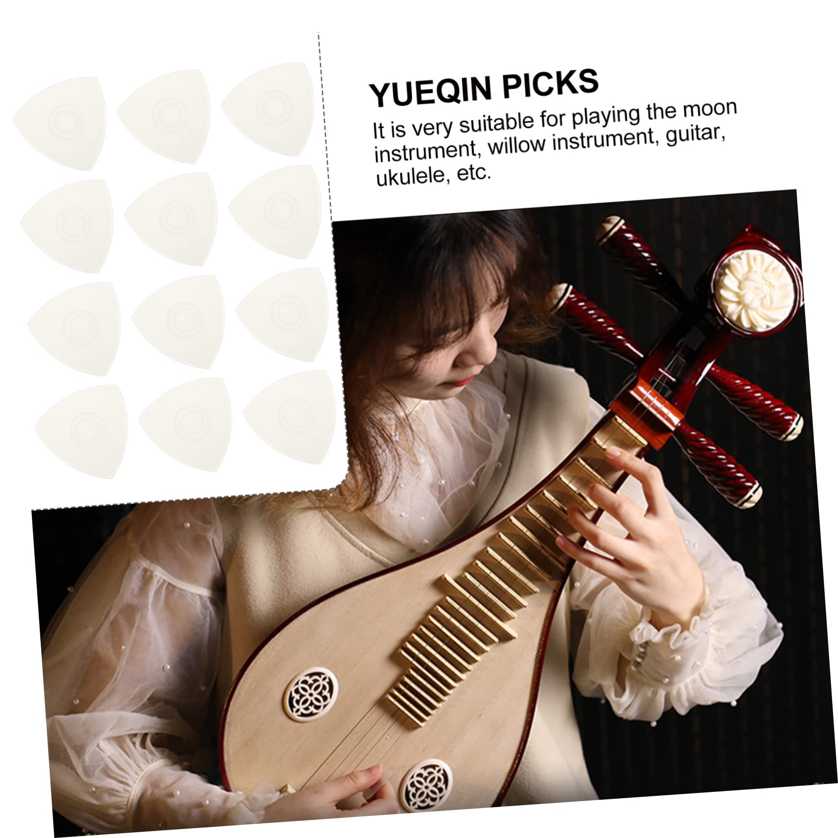 TOYANDONA 48pezzi Plettri Trasparenti Per Chitarra Nylon Professionale Antiscivolo Per Strumenti Musicali e Accessori Per Yueqin