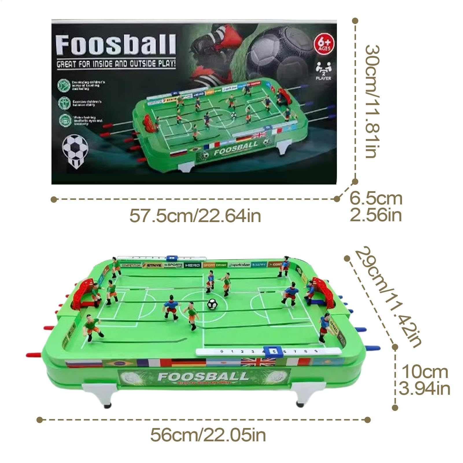 Calciobalilla interattivo da tavolo e squisito gioco compatto da calcio balilla | Calciobalilla compatto per bambini, adulti, per casa, viaggi, esterni, interni, divertimento familiare, intrattenimento