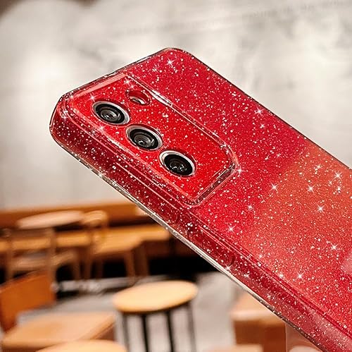 Miniatura 5 de MINSCOSE Funda compatible con Samsung Galaxy S21 FE 5G, bonito color neón brillante, con purpurina, delgada, delgada, a prueba de golpes, de