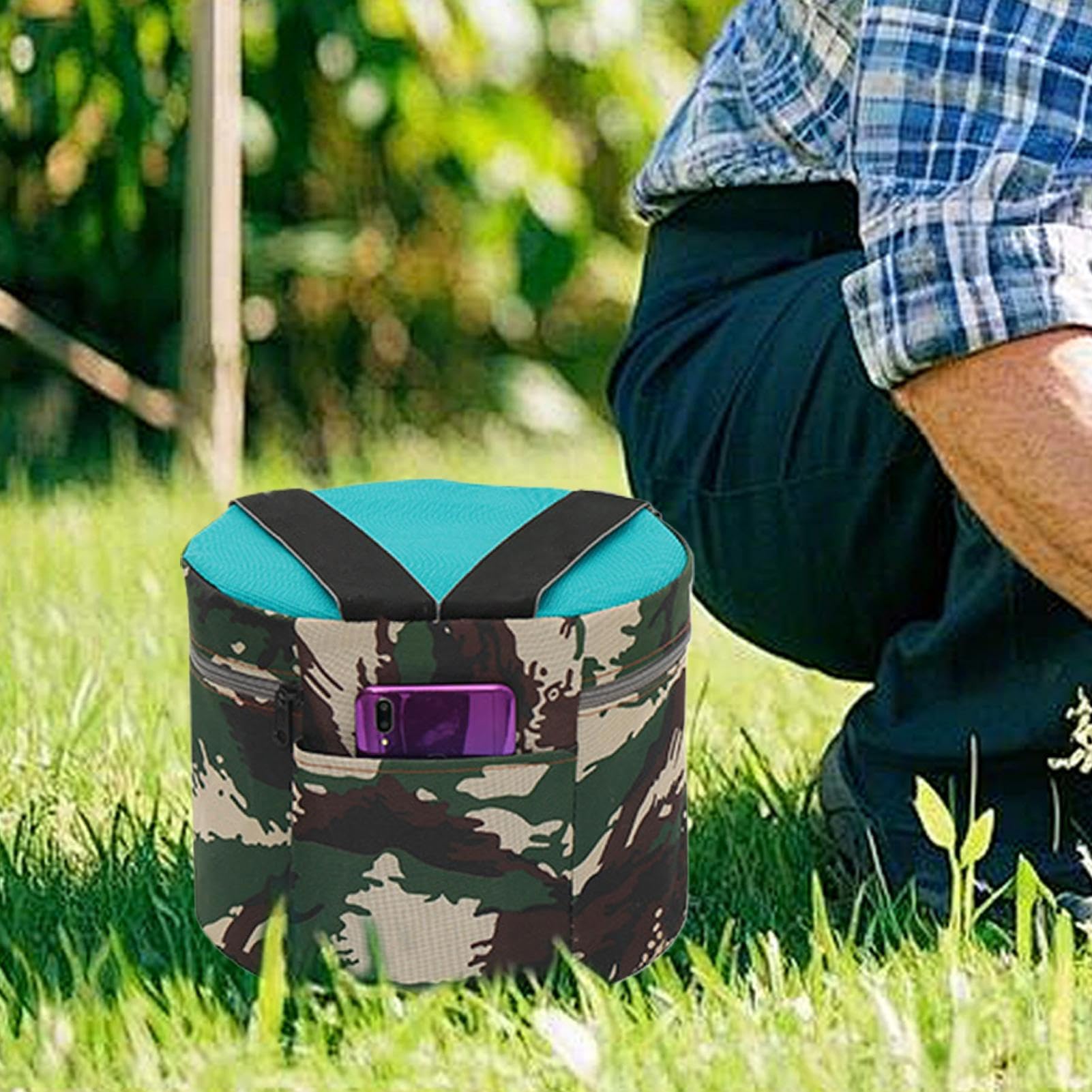 Tabouret Portable En Mousse – Pour Jardinage, Pêche, Camping, Travaux Extérieurs, 24x20 Cm