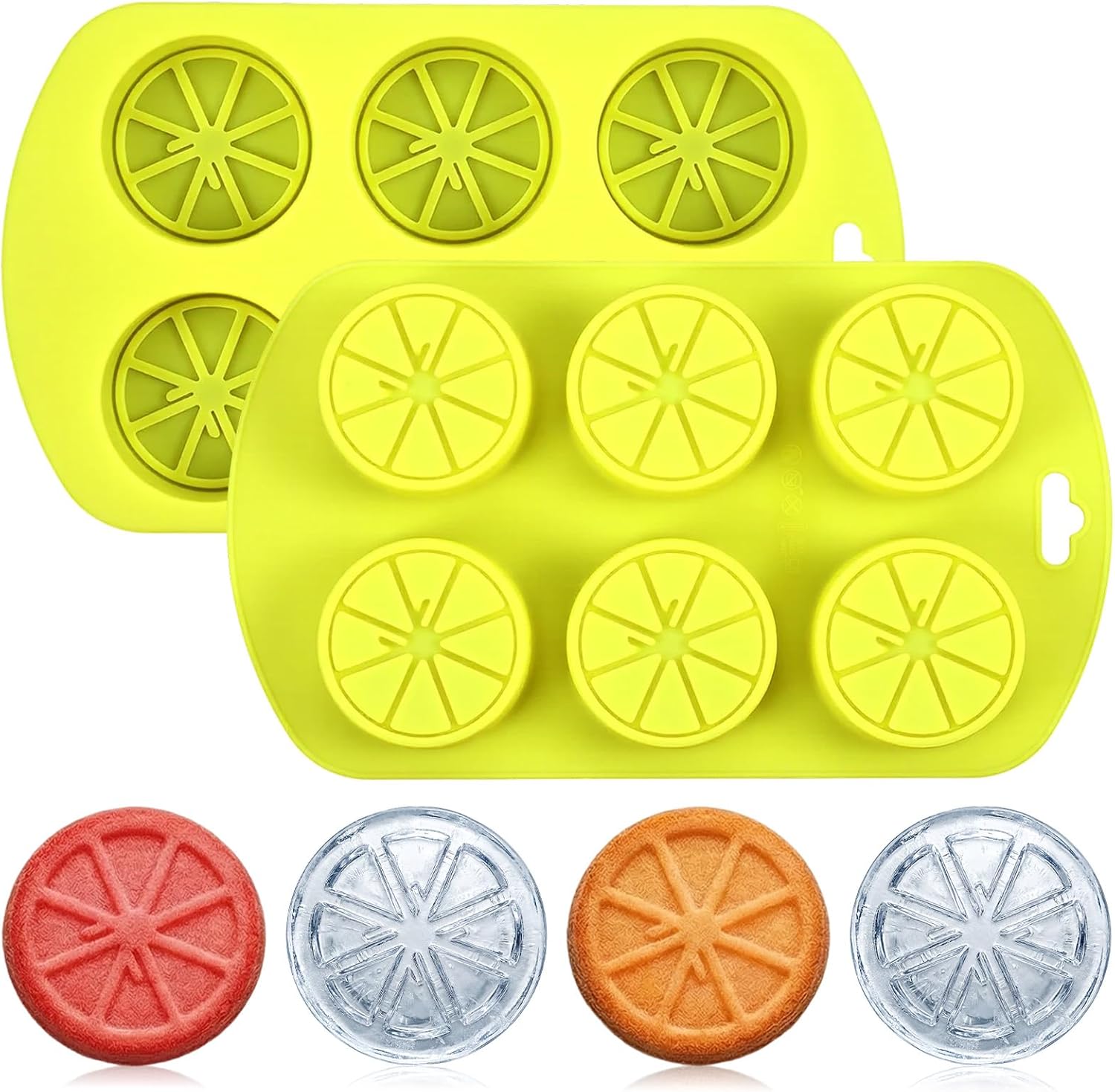 Set de 2 moldes de silicona en forma de limón miniatura 1