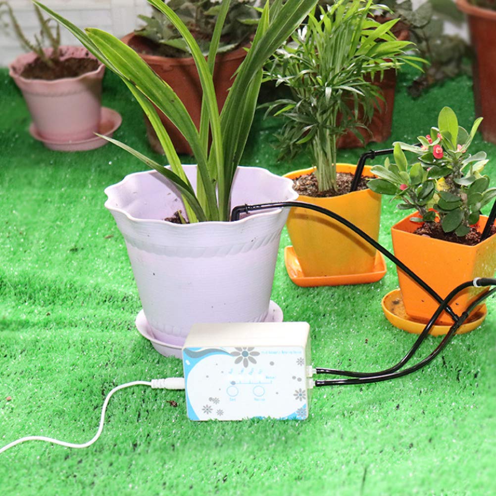 Kit de Riego Automático por Goteo, de Riego Automático para Plantas en Macetas, Batería de Litio Recargable con Flechas de Goteo, Regadera de Plantas de Vacaciones para Jardín y Patio