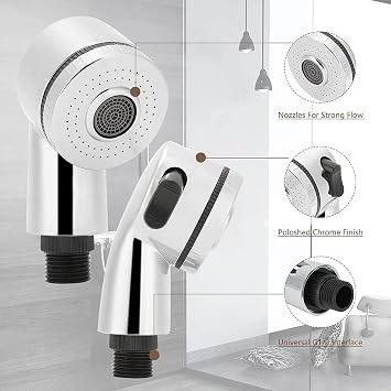 Sprayer Head for Shampoo Bowl Side Control Button Spray Head for Pedicure Chair Spa, Sink Replacement Sprayers Heads with Stainless Steel Filter Nozzle for Salon Hairdressers Barber Shop