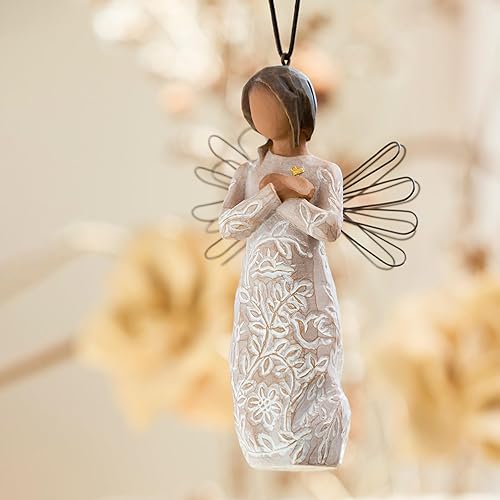 Miniatura 9 de Willow Tree Adorno de ángel de recuerdo (piel más clara), recuerdos... Mantén cada uno de forma segura en tu corazón, un regalo para expresar