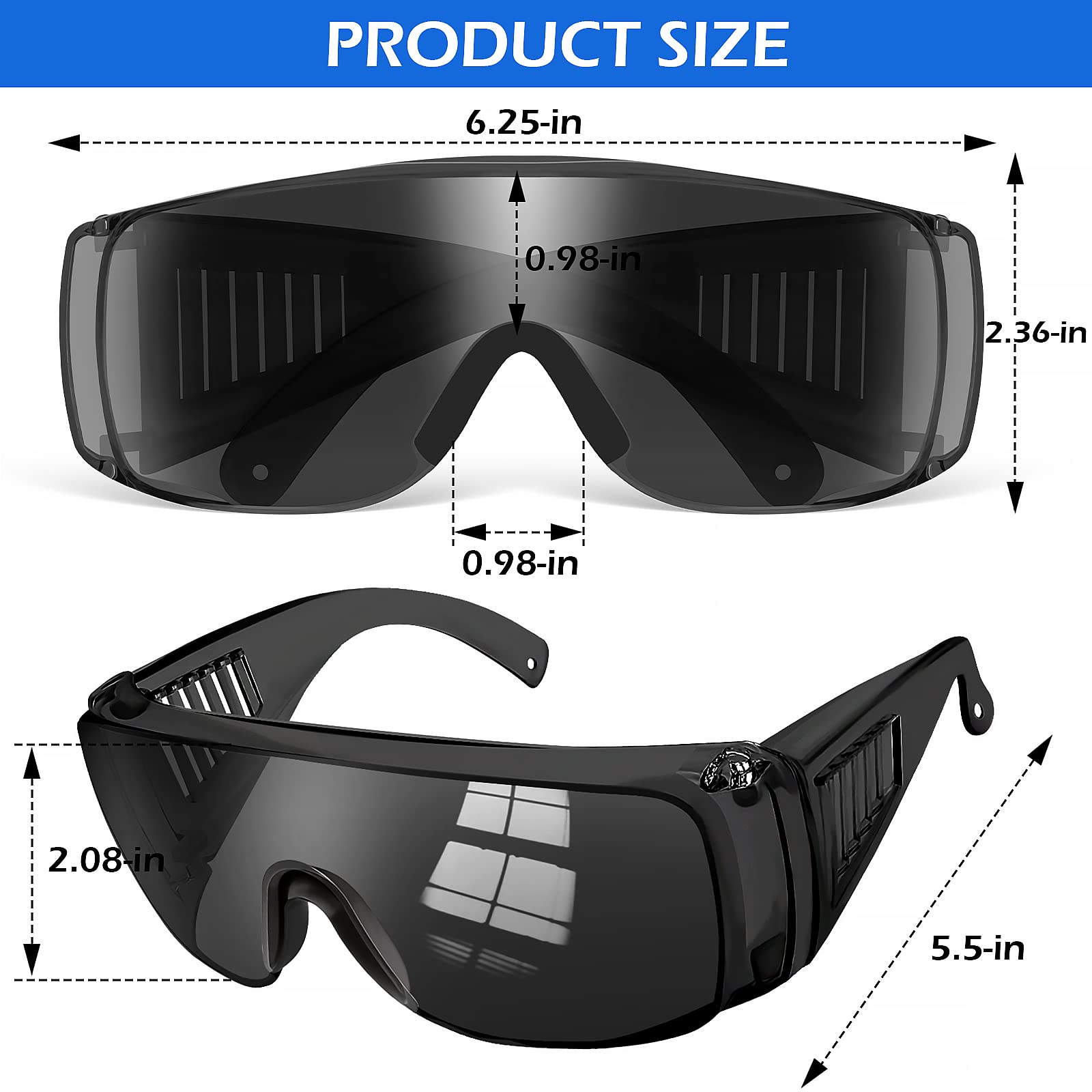 OXG ANSI Z87.1 Antibeschlag-Sicherheitsbrille für Damen und Herren