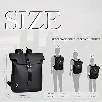 Water Resistant Backpack for Men Women Laptop Bagcollege university Backpacks,Fits 15.6 Inch Notebook (BLACK)