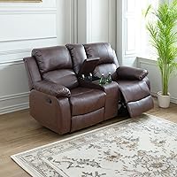 Vista 30 de A Ainehome Juego de muebles de sala de estar, juego de sofá reclinable, sofá de dos plazas para sala de estar, espacio pequeño, caravana, casa