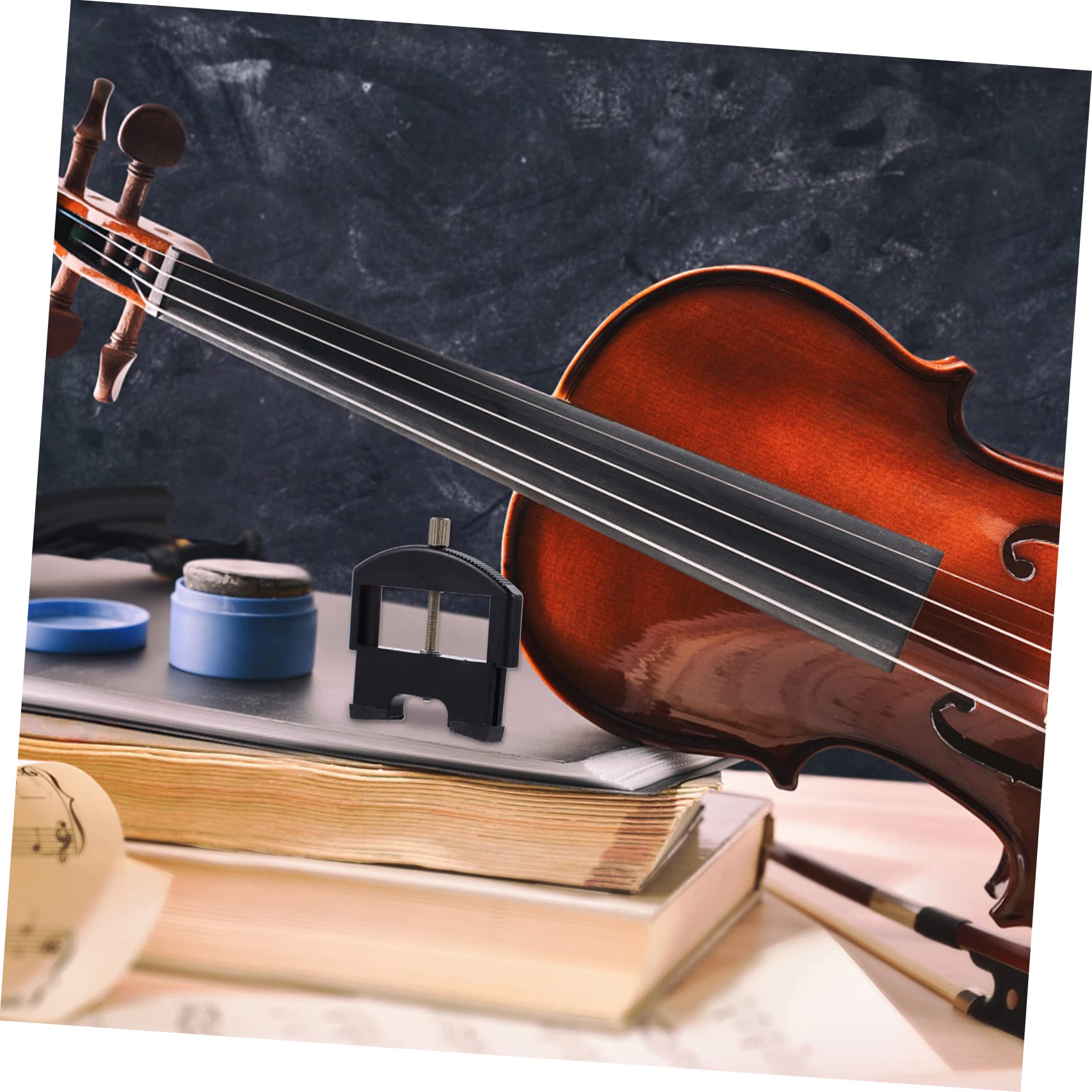 Sollevacorde Violino 1/4-4/4 per Ponte, Accessorio Nero | Plastica e Ferro Placcato, Posizione di Marcatura Accurata, Non Facile da Rompere