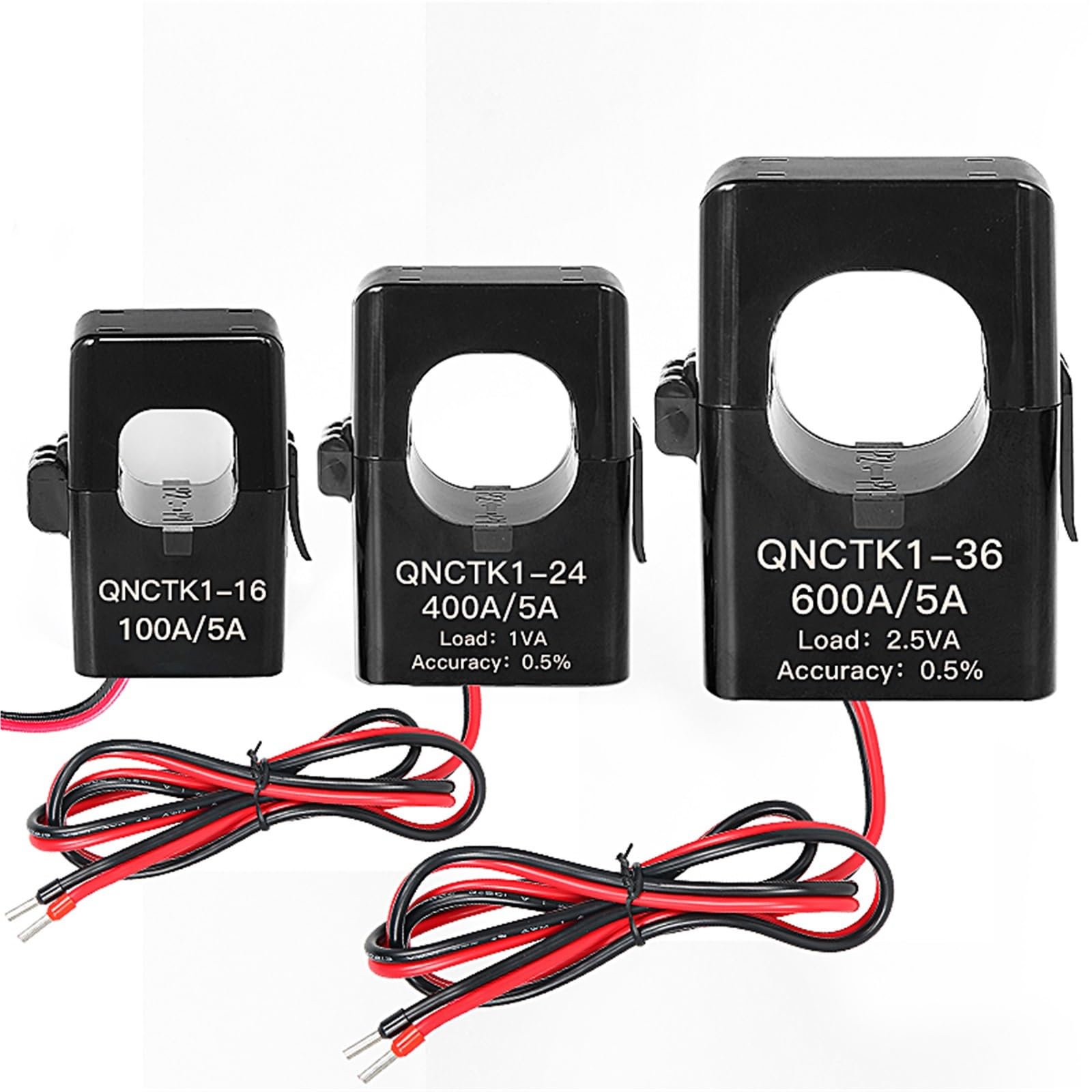 Transformador QNCTK1-24 150A/5A para medir corriente sin soltar cables 5