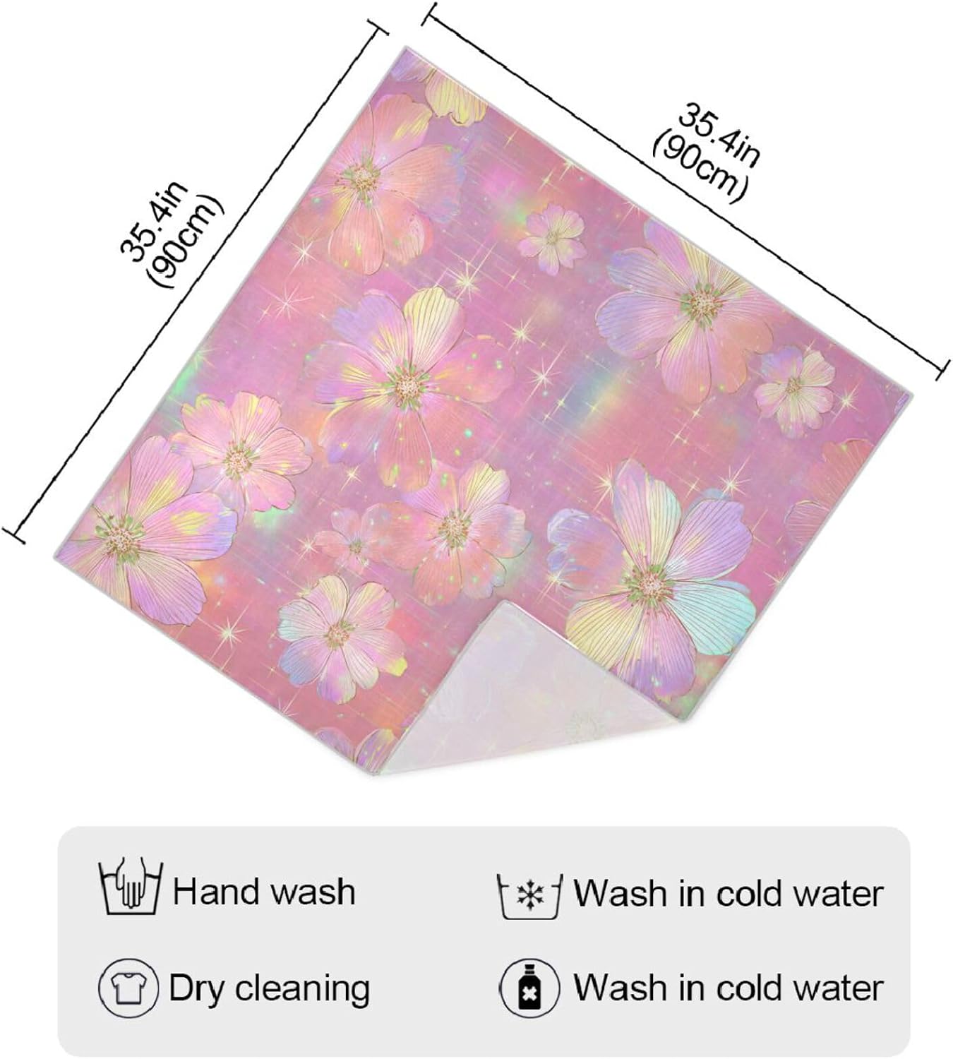 Shining Star Flower Pink for Girl Square silk head hair scarf 35 inch silk scarf warm wrap for women head bufandas para mujer elegantes