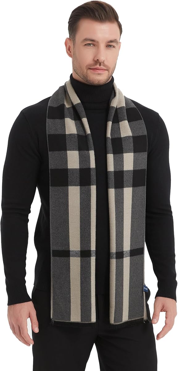 Bufanda de invierno para hombre EP Mode, tacto de cachemira, súper suave y cálida