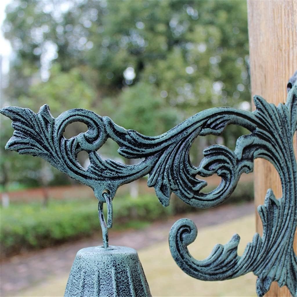Cast Iron Door Bell Rustic Retro Cast Iron Flowers Doorbell Home Wall Decoration Garden Ornaments Door Chimes Wrought Iron doorbell Garden Wall Decoration doorbell