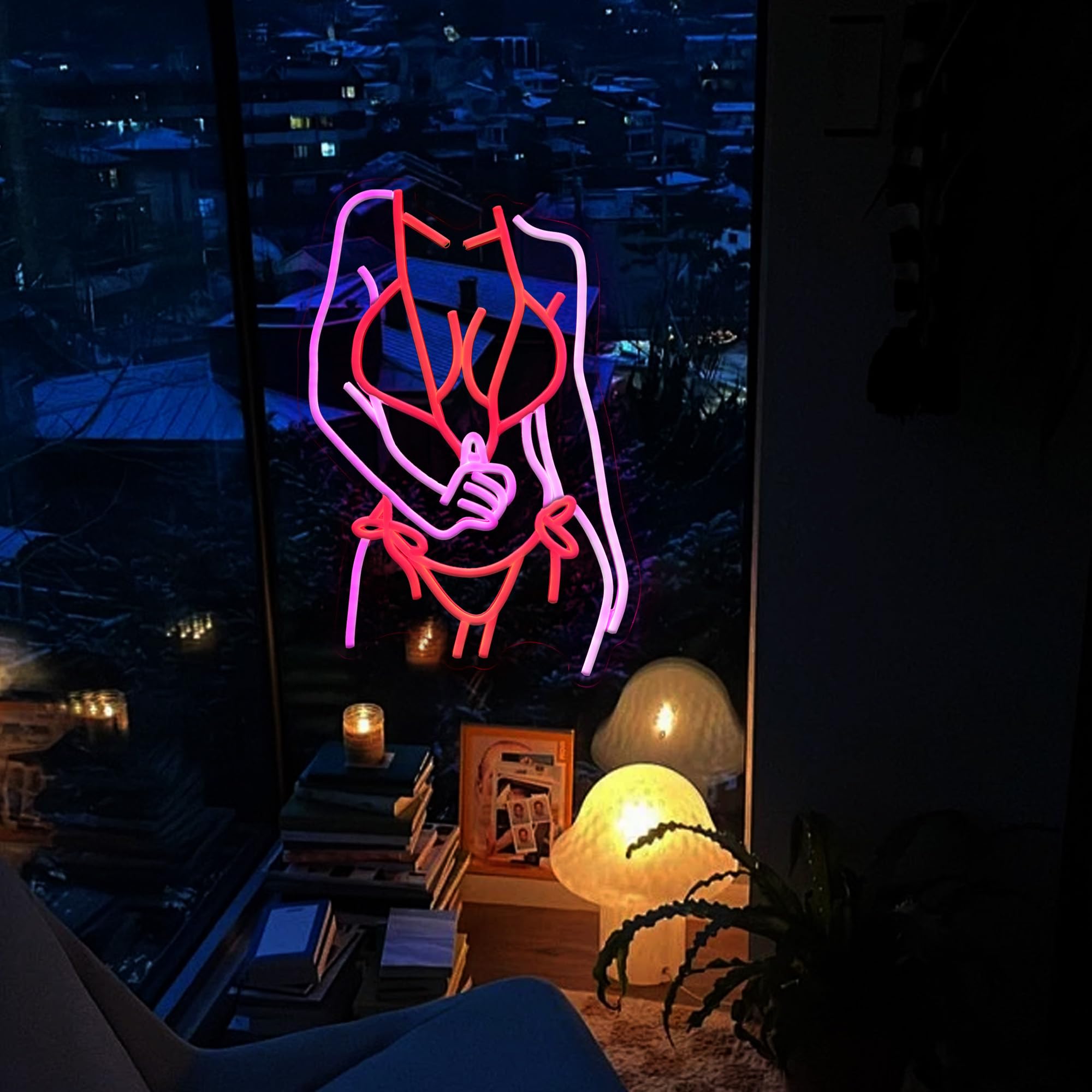 Striptease - Insegna al neon a LED, alimentata tramite USB, dimmerabile, decorazione da parete, regalo per bar, sala giochi, camera da letto, garage, 44,7 x 33,5 cm