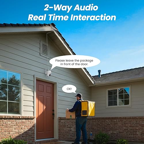 Miniatura 5 de Cámaras 2K para seguridad en el hogar, cámara inalámbrica WiFi de 2.4 G para exteriores, energía solar/batería con panel solar, visión de 360°