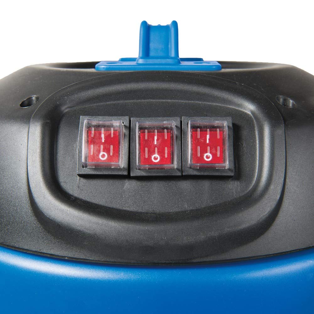 HEMMDAL Industriestaubsauger | 3.000 W | 80 Liter Fassungsvermögen | Nass-Trocken-Sauger mit 3 einzeln zuschaltbaren Saugmotoren | Kippfahrgestell | Zubehör für unterschiedliche Einsatzbereiche