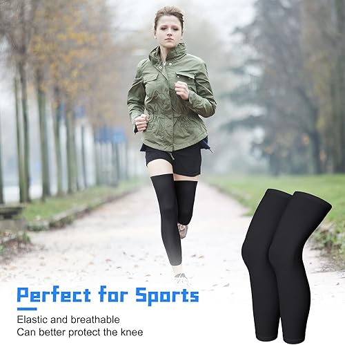 Miniatura 2 de Skylety 4 calentadores de piernas de compresión de ciclismo de longitud completa, calentadores térmicos deportivos para hombres y mujeres