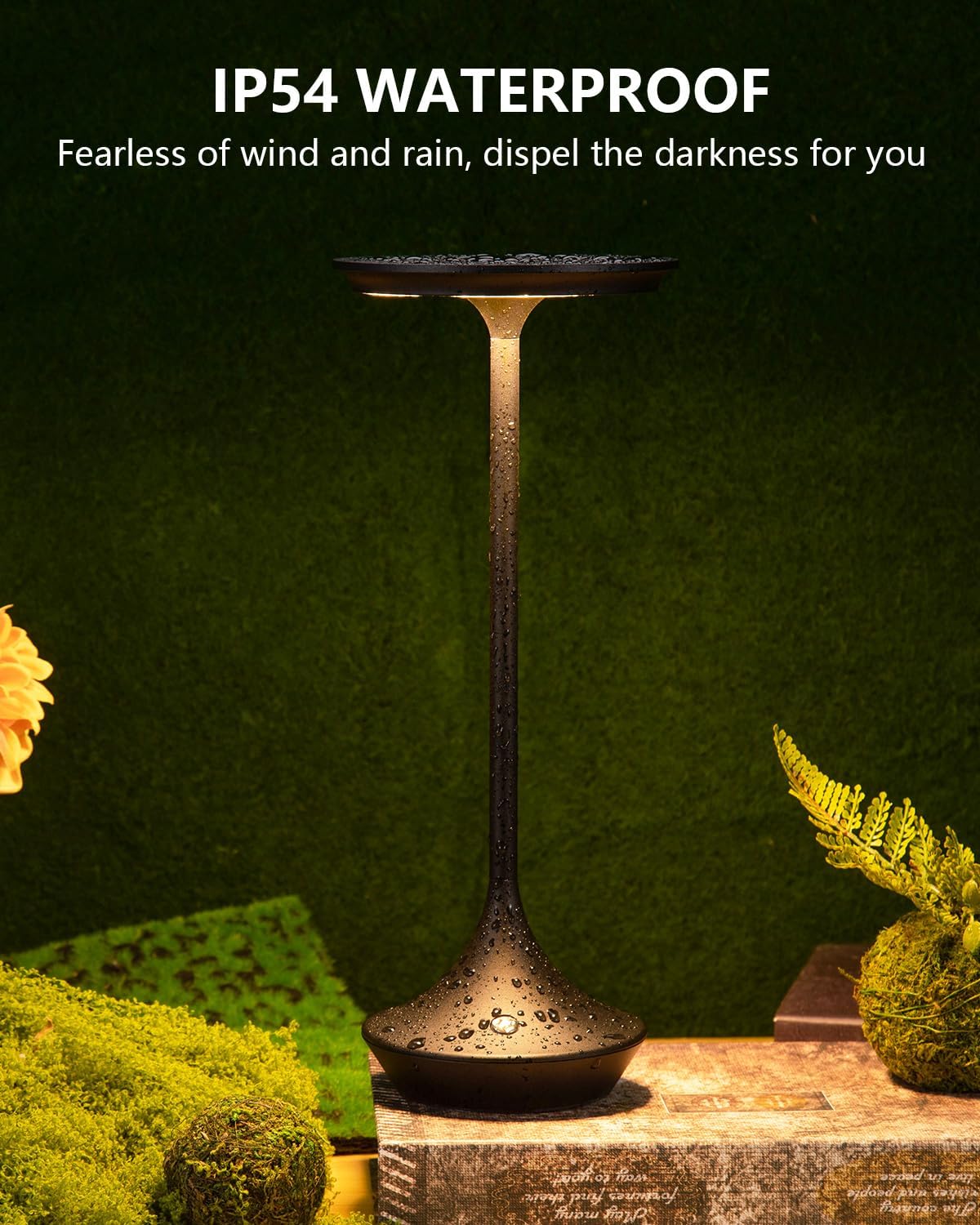 2 Pack Rechargeable Cordless Table Lamps, Portable 4000mAh Battery Table Lights, 3 Color Stepless Dimming LED Wireless Desk Light with Memory Function for Outdoor/Dinner/Bar/Restaurant/Camping