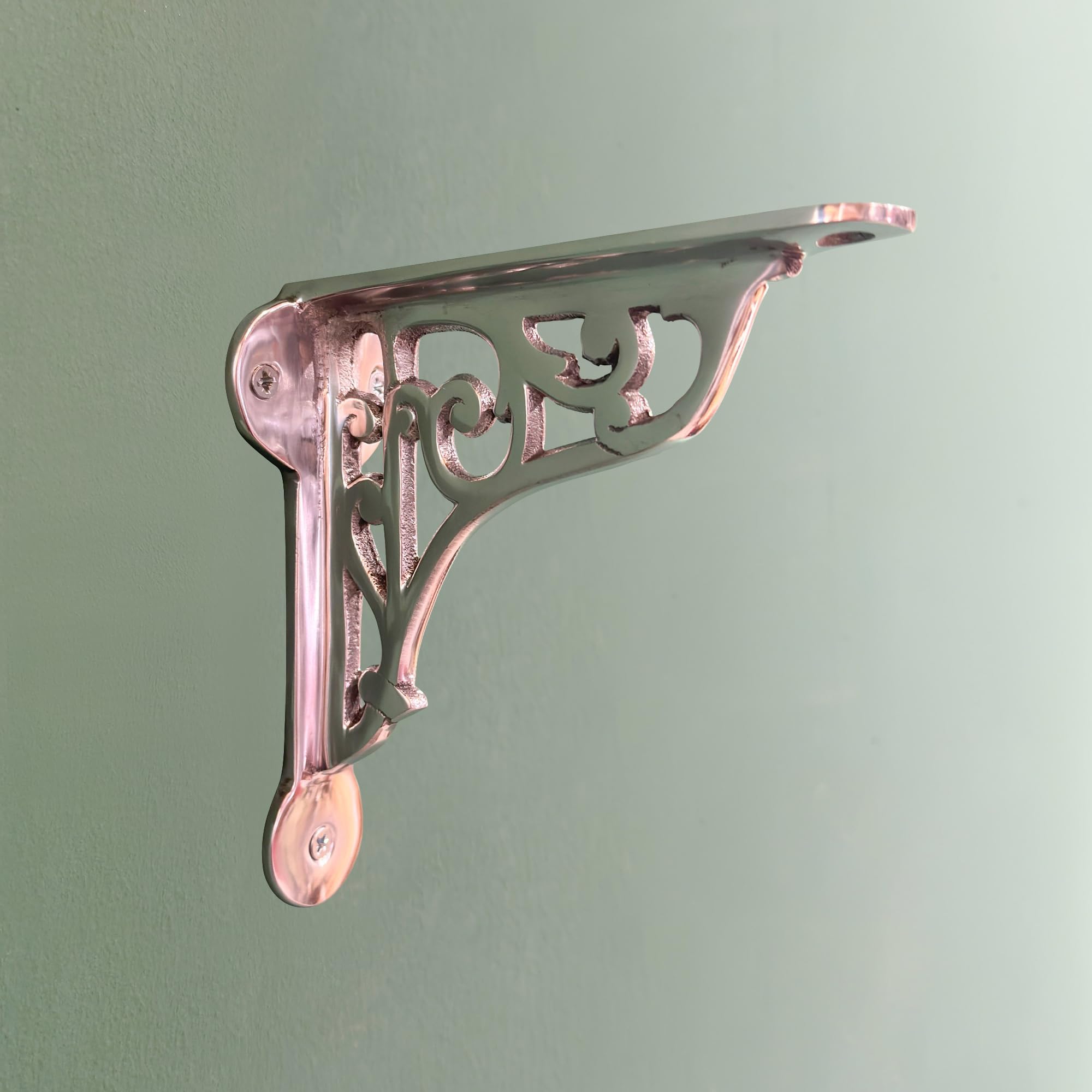 Maison Cast Chrome Polished Victorian Scroll Wall Shelf Bracket Cistern Antique No Iron (150X150mm)