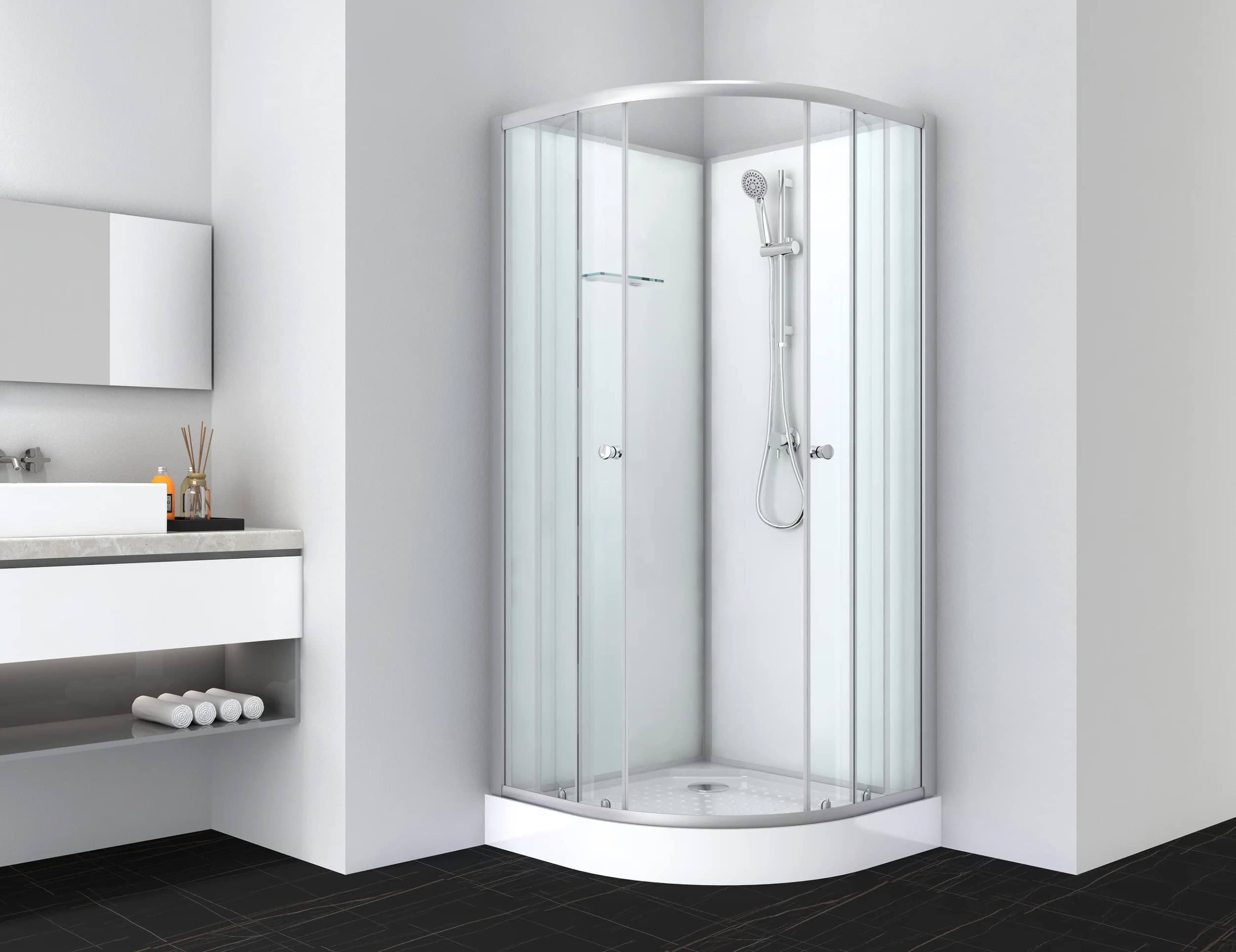Cabina de ducha completa Ocean, 80 x 80/90 x 90 x 203, 80 x 80 cm