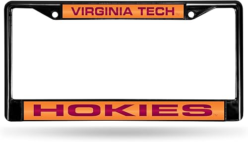 Miniatura 222 de Rico Industries NCAA Black Laser Cut Chrome Frame 12" x 6" Black Laser Cut Chrome Frame - Car/Truck/SUV Automobile Accessory