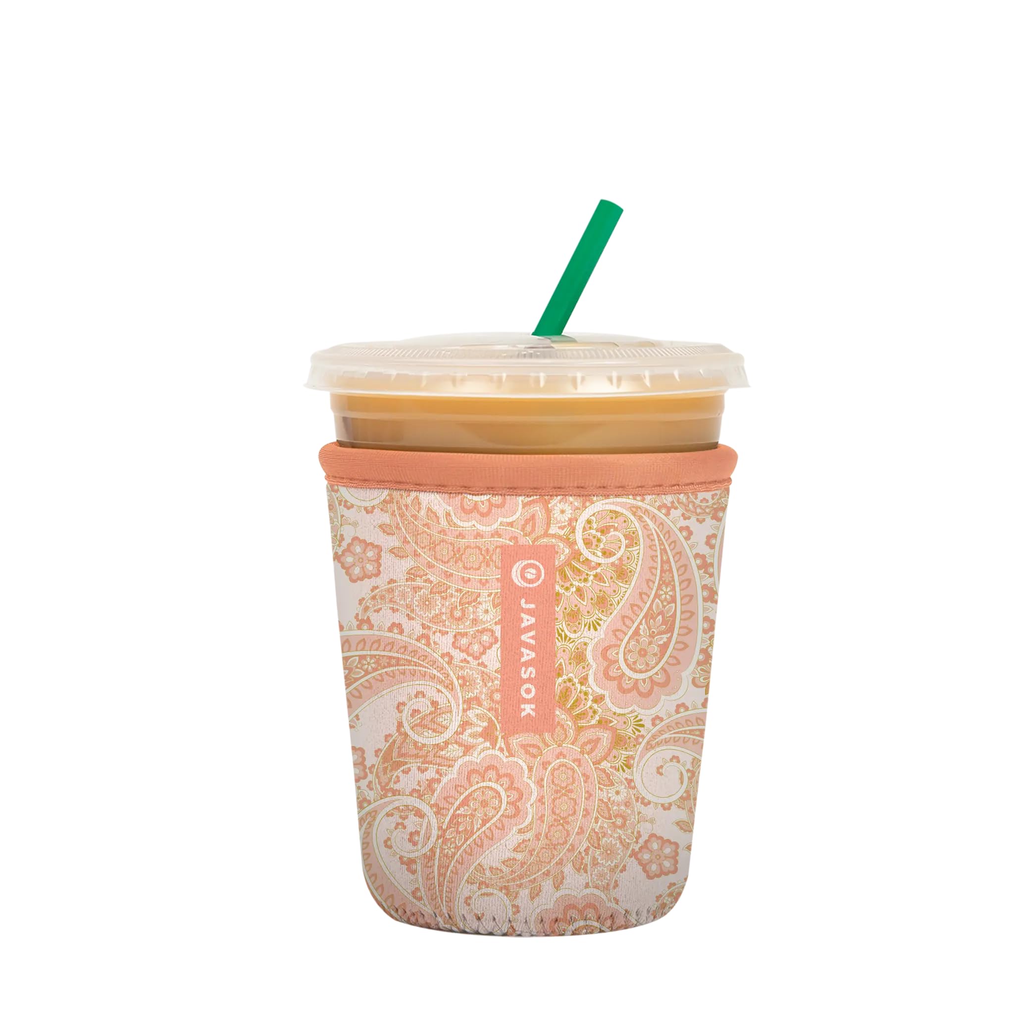 Sok It JavaSok Iced Coffee &amp; Cold Soda Insulated Neoprene Cup Sleeve (Paisley Dreams, Small: 16-20oz)