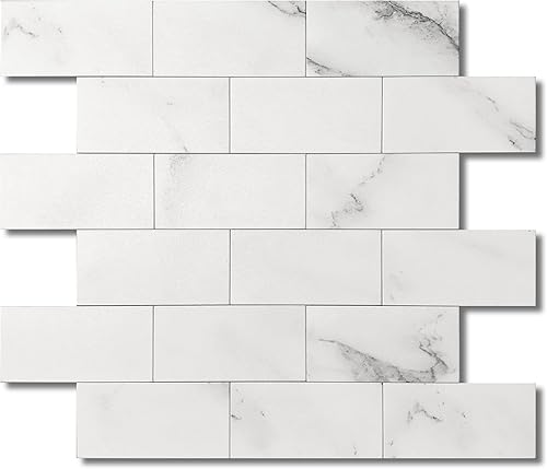 Miniatura 8 de BeNice Azulejos de ducha para despegar y pegar para cocina, baño, azulejos de ducha impermeables (5 hojas, gris)