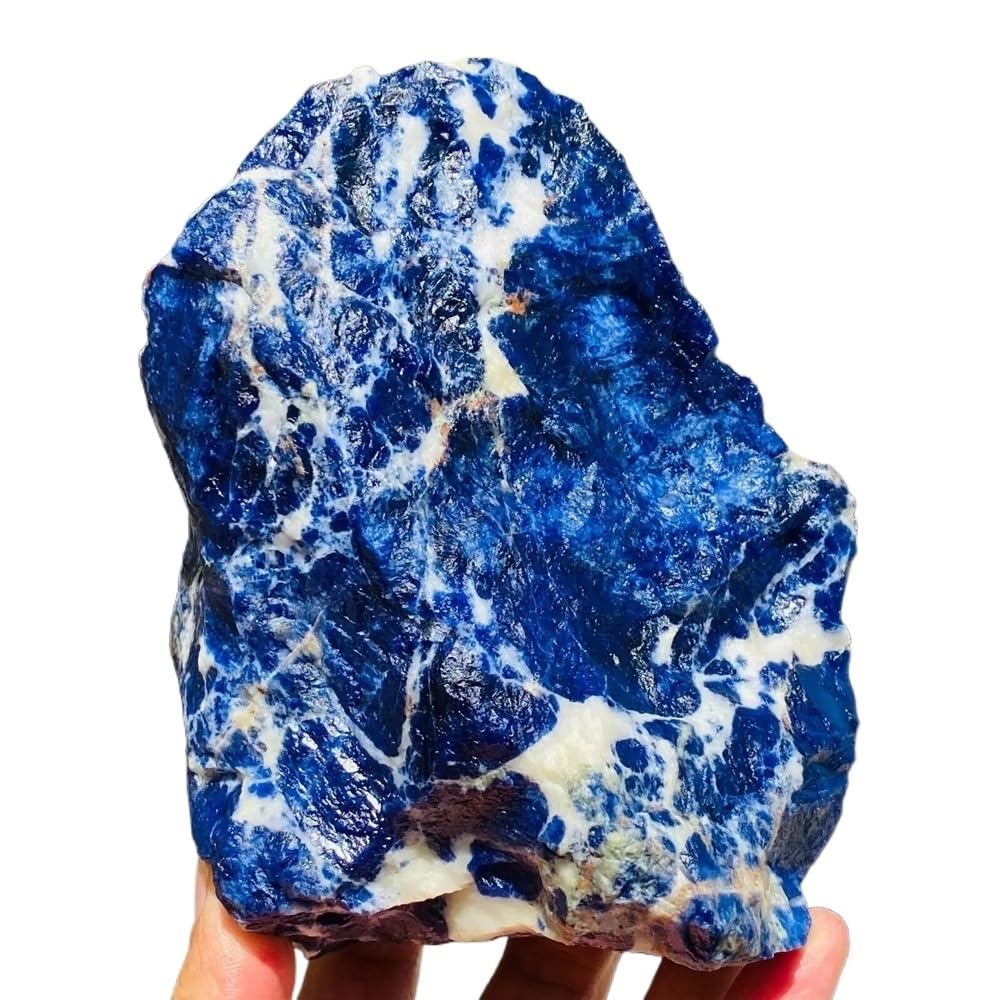 MDBJTCYZN Beautiful Blue Sodalite Rock Crystal Gemstone Rough Ornaments (Size : 250-300g)
