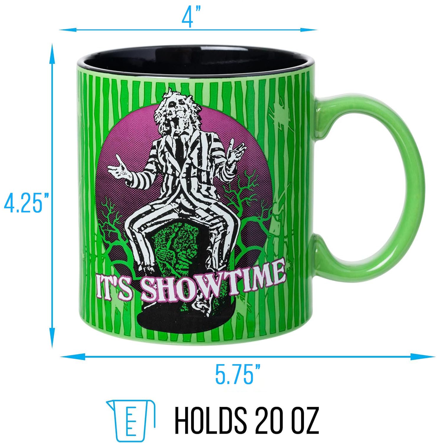 Silver Buffalo Beetlejuice It's Showtime Keramikbecher, 590 ml