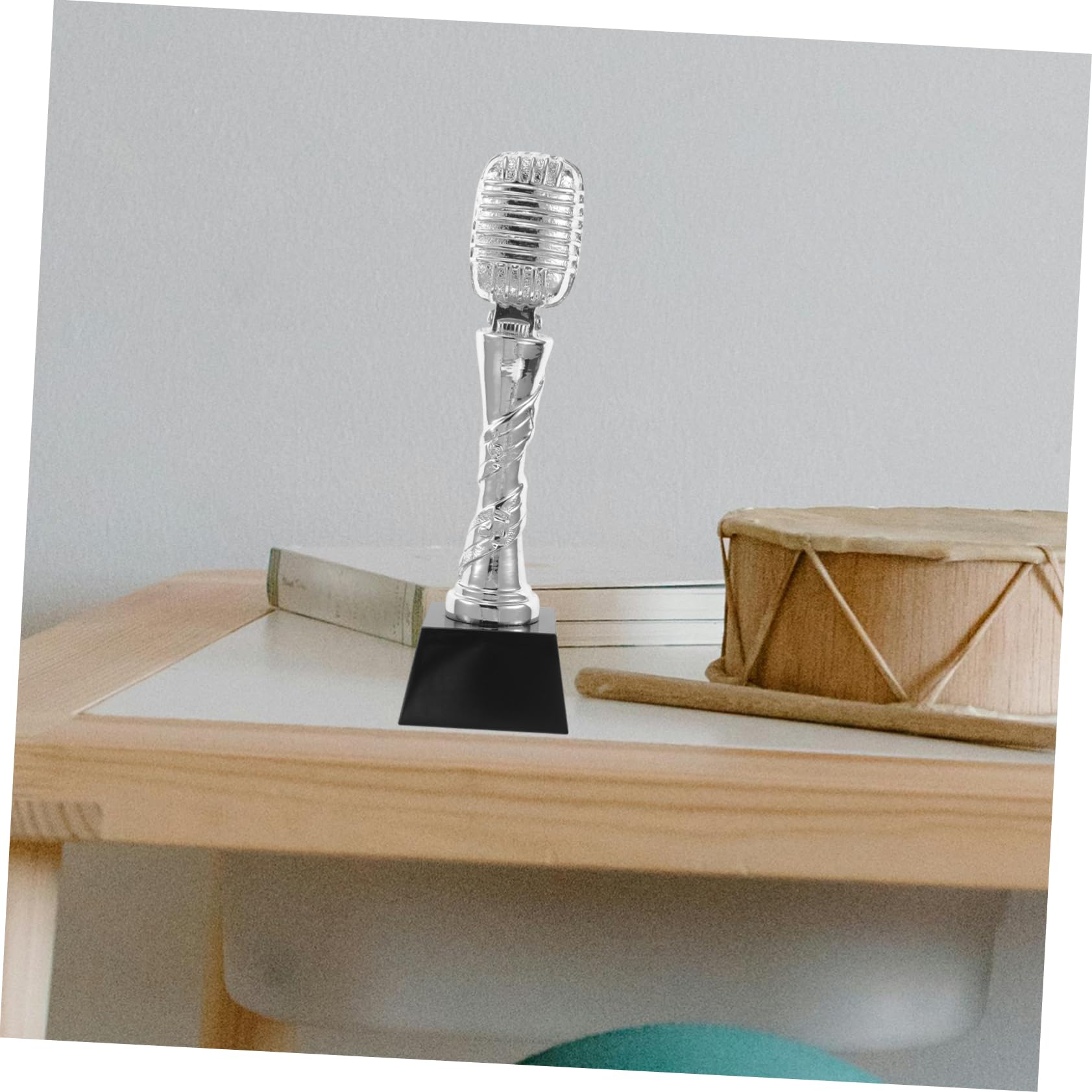 BESTonZON De Competición Forma De Micrófono para Concursos De Premios De Participación para Fiestas De Karaoke Decoración Musical para De Competición