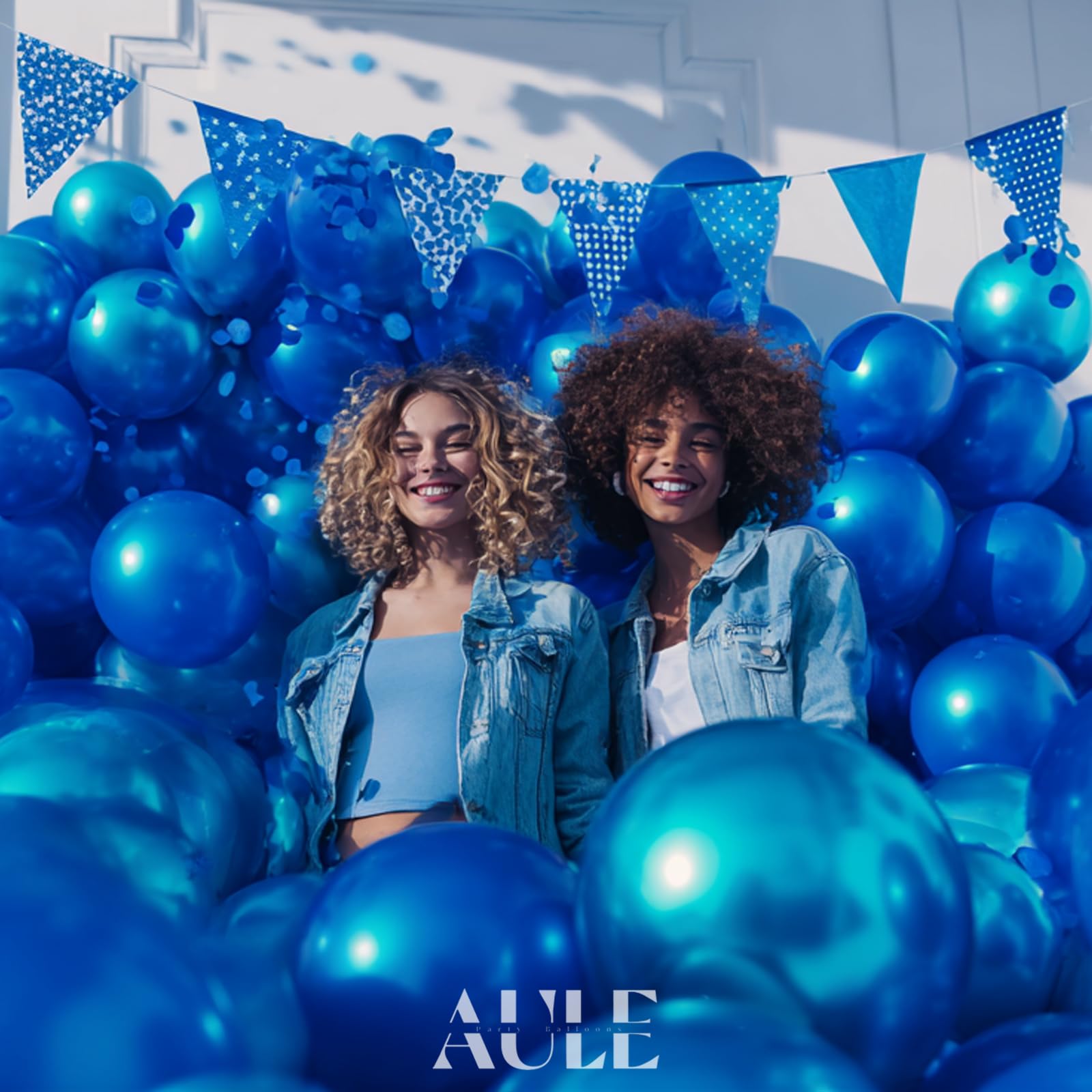 Unique Party Palloncino In Foil Blu Brillante Happy 60° Birthday, Forma Stella 50 Cm, Gonfiabile Con Elio