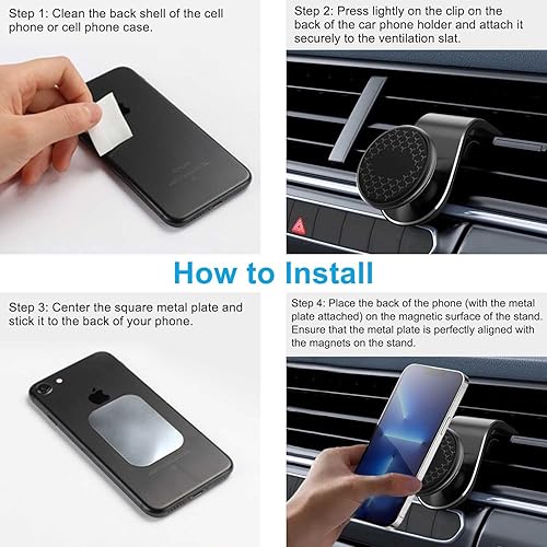 Miniatura 8 de Soporte magnético de teléfono para ventilación de automóvil, soporte magnético para teléfono celular, soporte de teléfono celular para automóvil