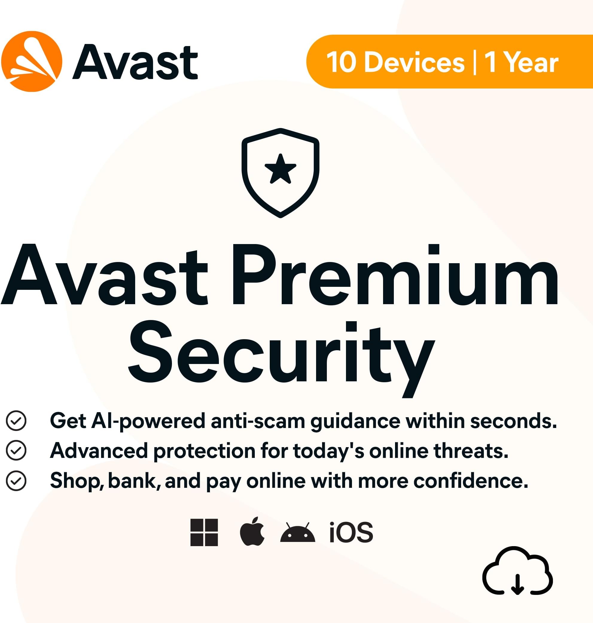 Avast Premium Security 2026 | 10 Devices | 1 Year | Activation Code by email