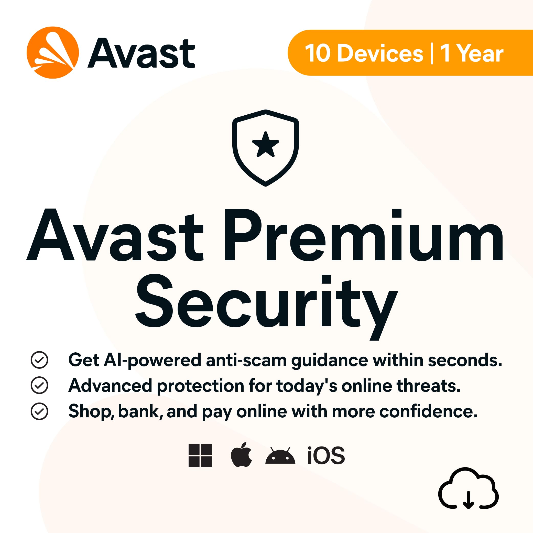 Avast Premium Security 2026 | 10 Devices | 1 Year | Activation Code by email