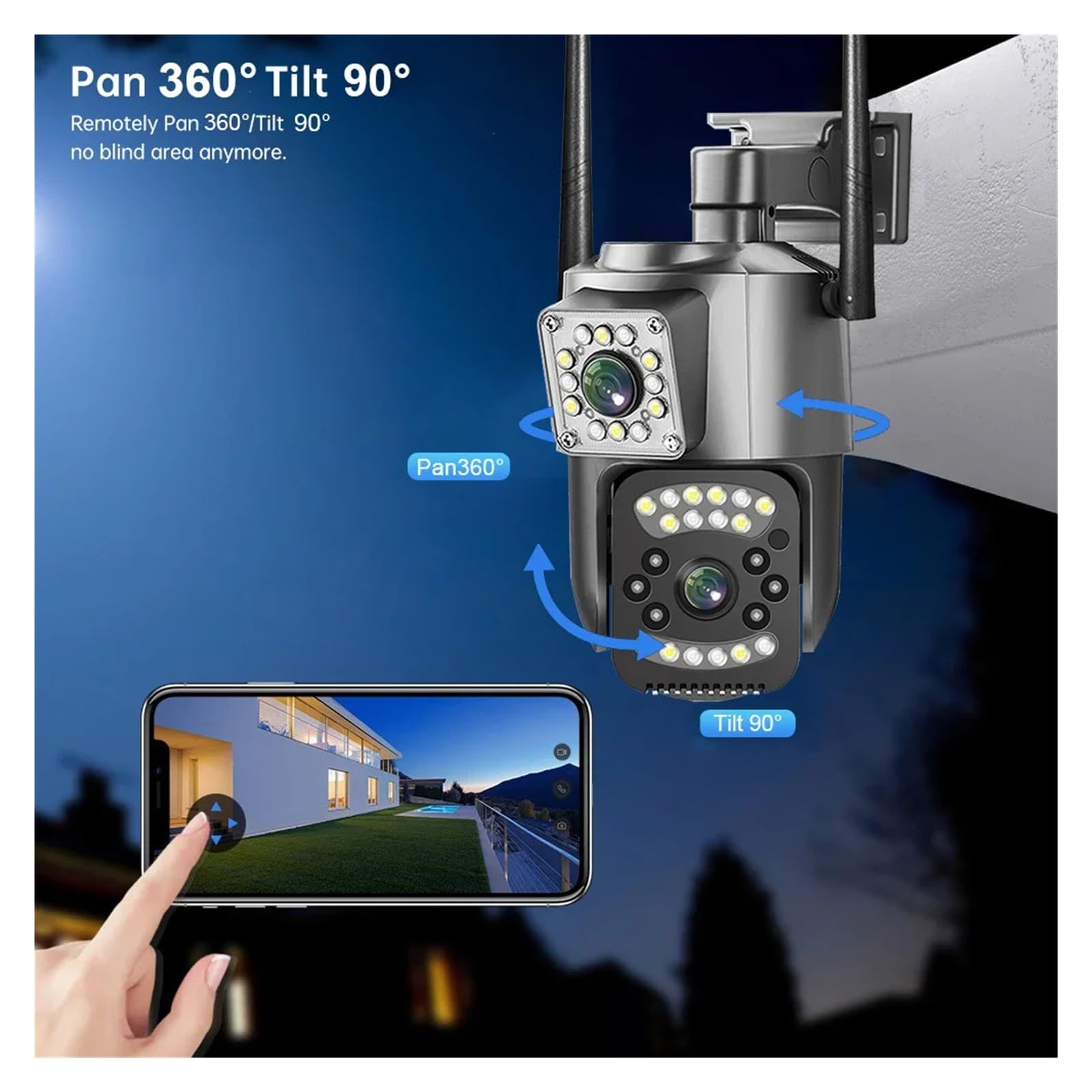 Caméra de sécurité extérieure SIM 4K 4MP 4G