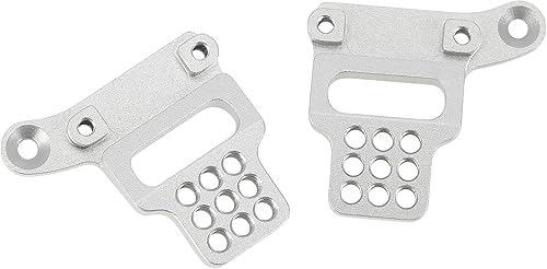 Miniatura 7 de MEUS RACING Soporte de torre de choque ajustable de aluminio con múltiples agujeros para auto de oruga RC 118 TRX-4M TRX4M (plateado)