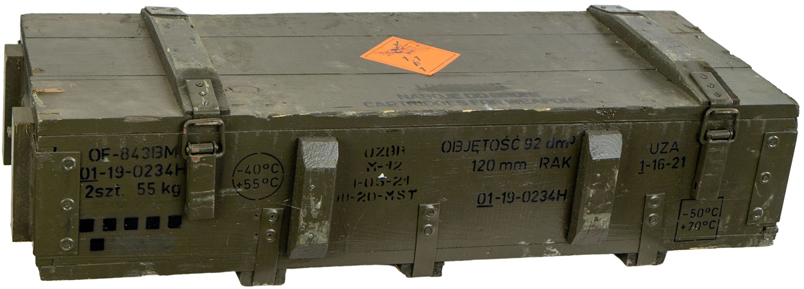 Kistenkolli Altes Land Frachtkiste Werkzeugkiste Transportkiste 155mm 107x30x29cm Aufbewahrung Militärkiste Munitionsbox Holzkiste Holzbox Weinkiste Apfelkiste Shabby Vintage