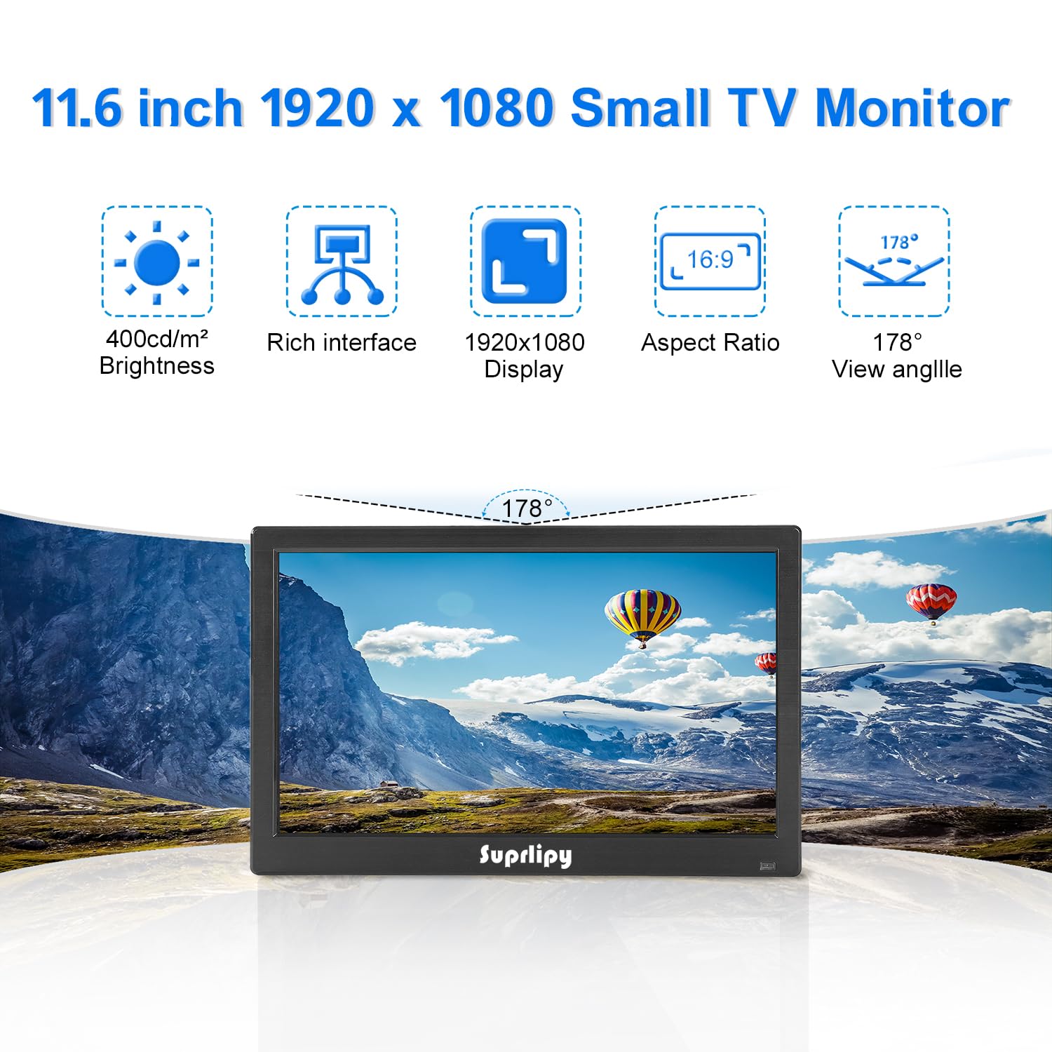 Monitor LCD 12 Pollici FHD 1920x1080 60Hz - Dettaglio