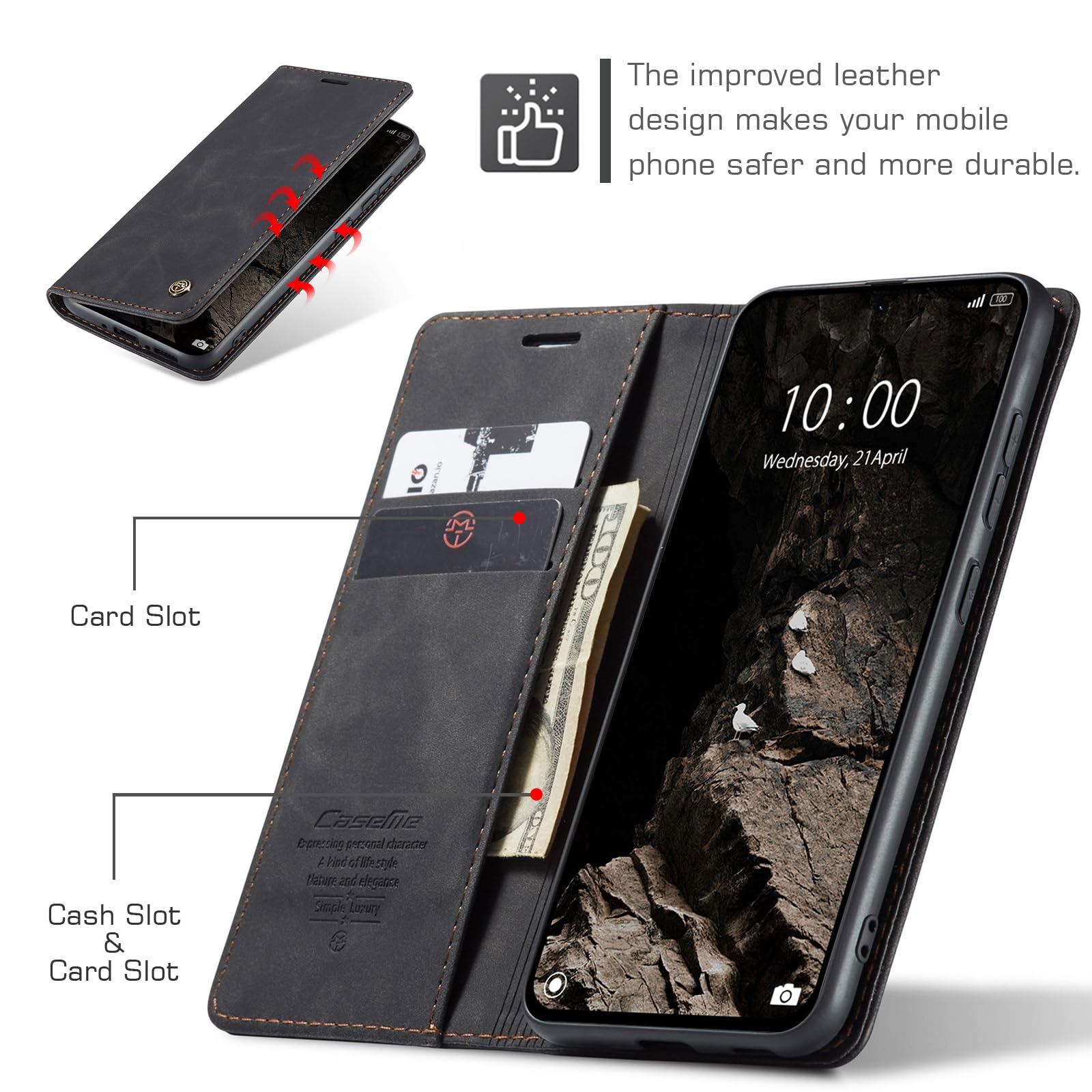 Housse Portefeuille Pour Xiaomi Poco X7 Pro 5G + Film Écran - Coque Complète - Neuf