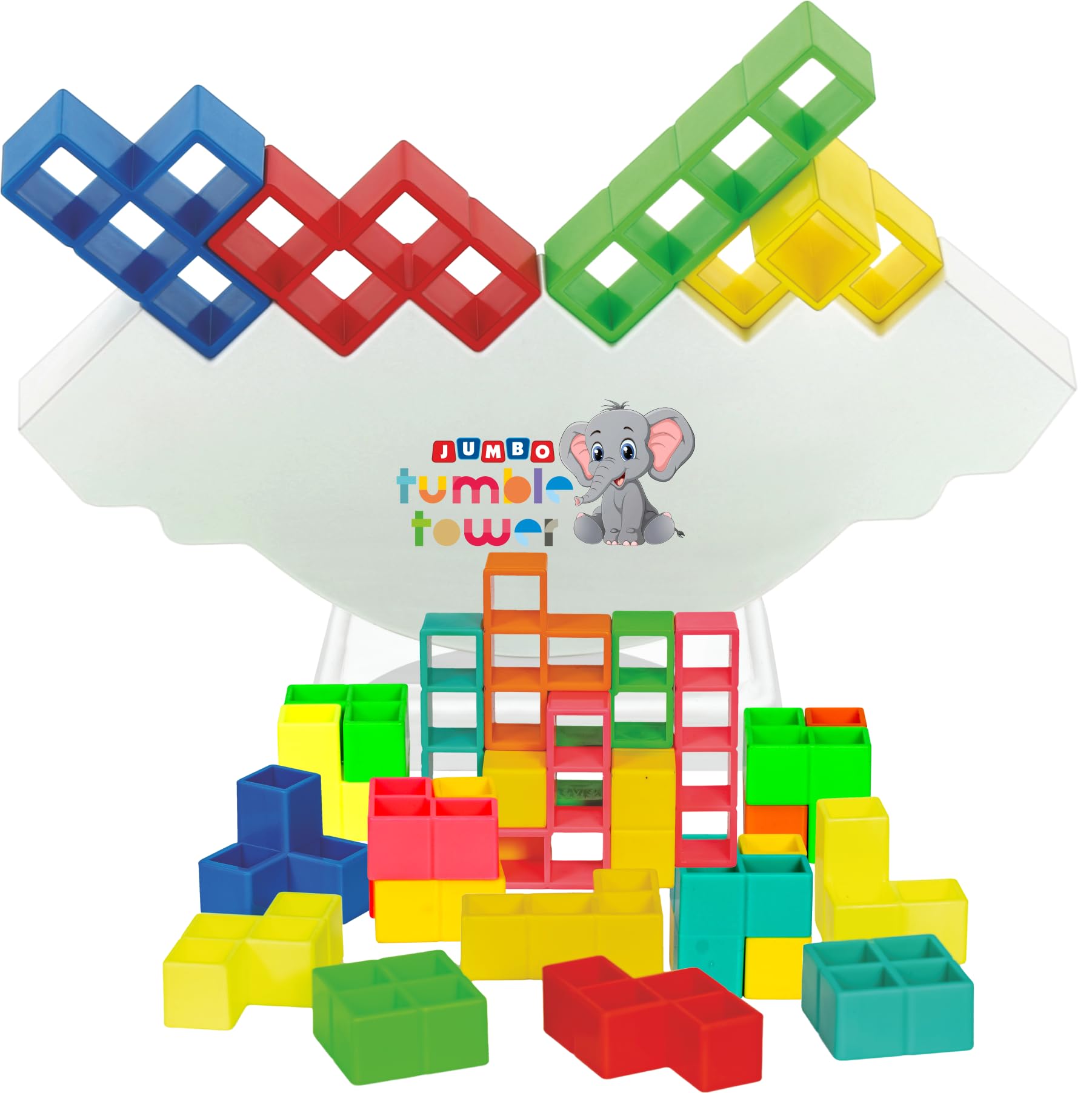 TRUZO Jumbo Tumble Tower|32 PCS Tetra Tower Balance Game, Fun for Kids & Adults, Perfect for Family, Parties, Travel & Team Building, Tetra Tower Stacking & Board Game, STEM Toys for Kids (B0D9H7ZHV4) Amazon Price History, Amazon Price Tracker
