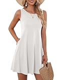 Womens Summer Dresses 2025 Casual Sleeveless Boho Floral Sundresses Beach Swimsuit Coverup with Pockets